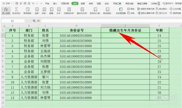 Excel表格中怎么隐藏身份证号生日-Excel表格中怎样保护数据